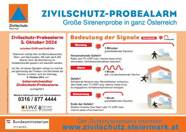 Zivilschutz Probealarm